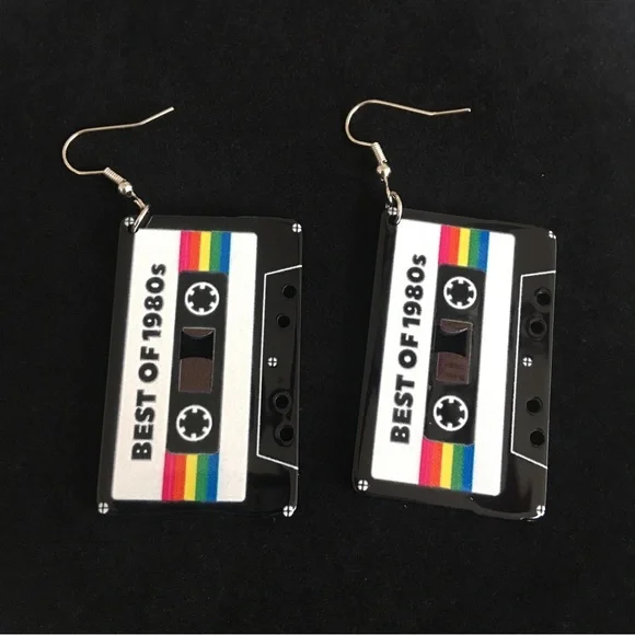 Music Tape Vintage Style Dangle Earrings - Picture 2 of 6